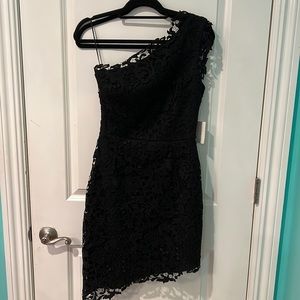 NWT one shoulder crochet dress